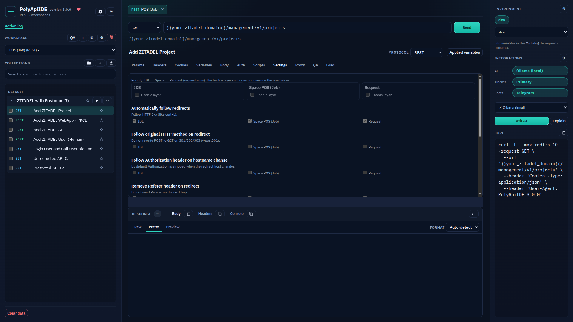 Request: Settings