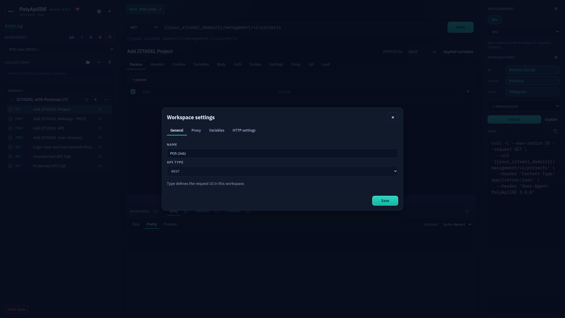 Workspace settings: General