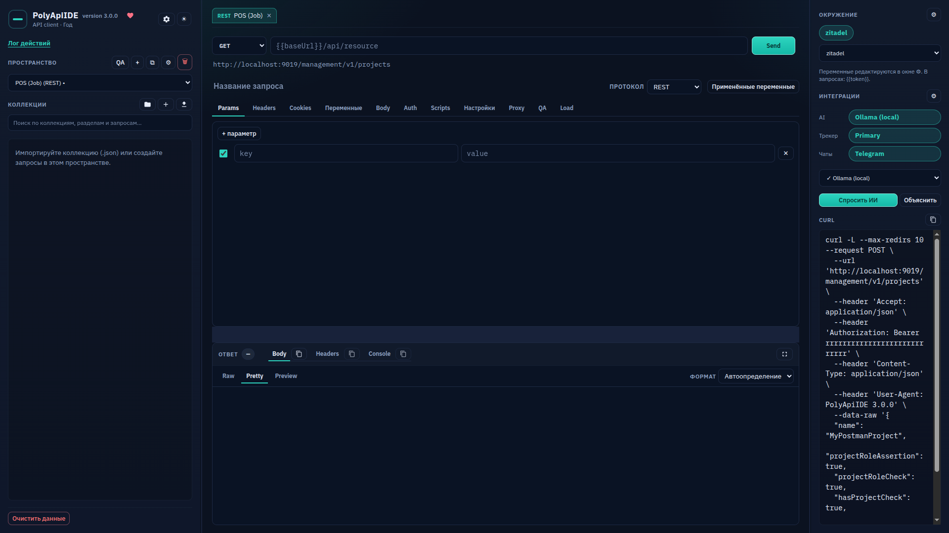 Общий вид IDE